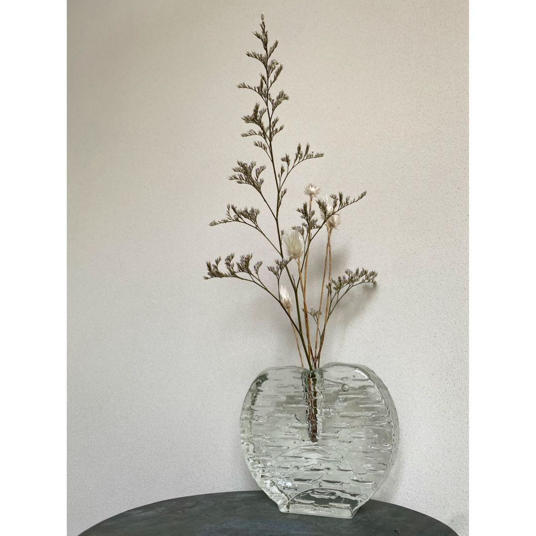 ドイツ アンティーク ビンテージ クリア ハート♥︎ 花瓶 フラワーベース 美品