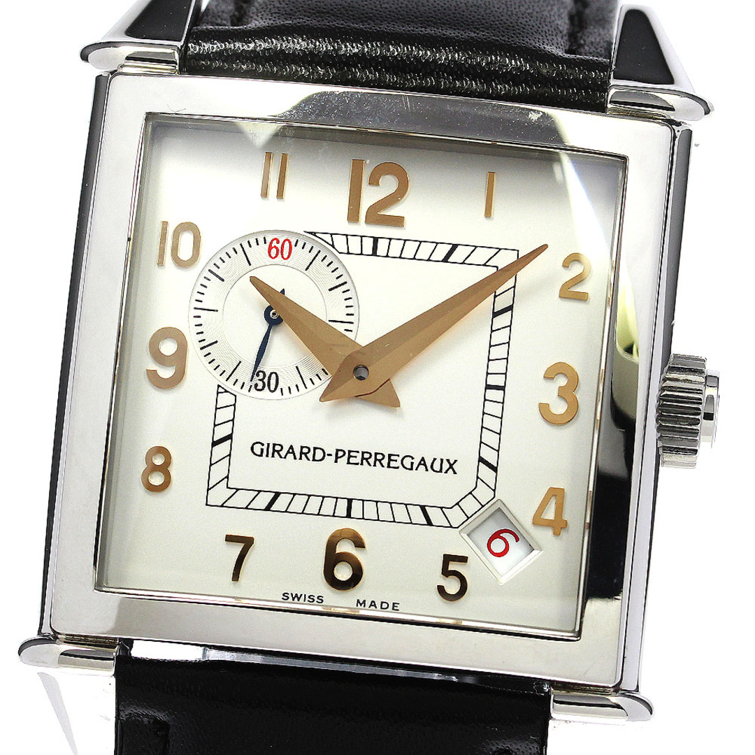 ジラール・ペルゴ GIRARD-PERREGAUX 25815 ヴィンテージ1945 スクエア スモールセコンド 自動巻き メンズ 良品 保証書付き_754816