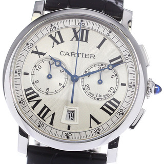 カルティエ(Cartier)のカルティエ CARTIER WSRO0002 ロトンド ドゥ カルティエ クロノ デイト 自動巻き メンズ 保証書付き_748139(腕時計(アナログ))