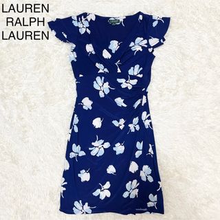 ラルフローレン(Ralph Lauren)のローレンラルフローレン【希少XL位 美品】ワンピース チュニック ドレス 花柄(ひざ丈ワンピース)