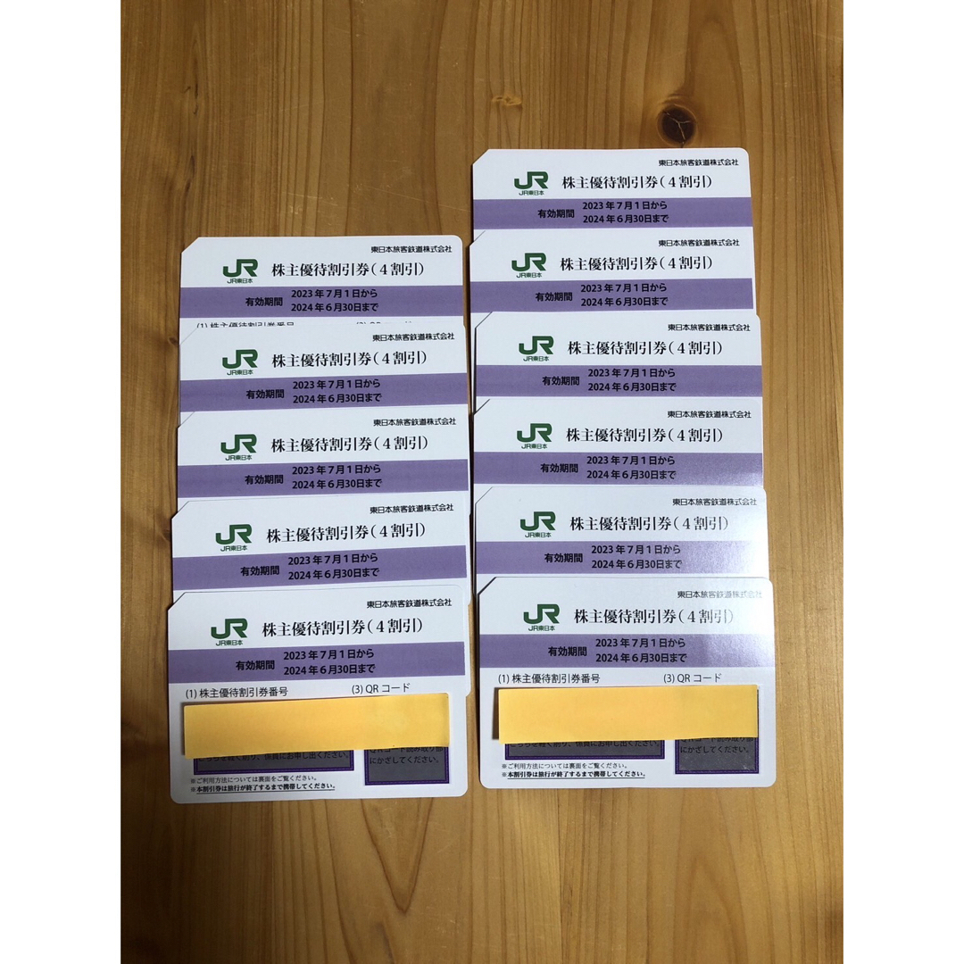 JR東日本　株主優待割引券11枚　2023年7月1日から2024年6月30日まで チケットの乗車券/交通券(鉄道乗車券)の商品写真