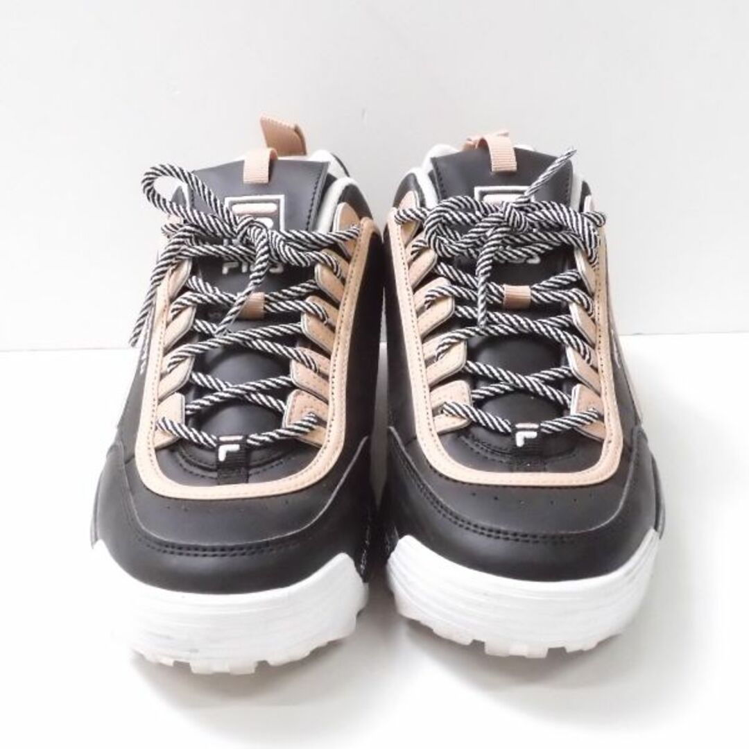 靴/シューズN゜21 × FILA ヌメロヴェントゥーノ×フィラ Disruptor2 ディスラプター スニーカー 1点 ブラック 27.0cm 黒×ピンクベージュ ダッド コラボ 限定 靴 メンズ AU1691C