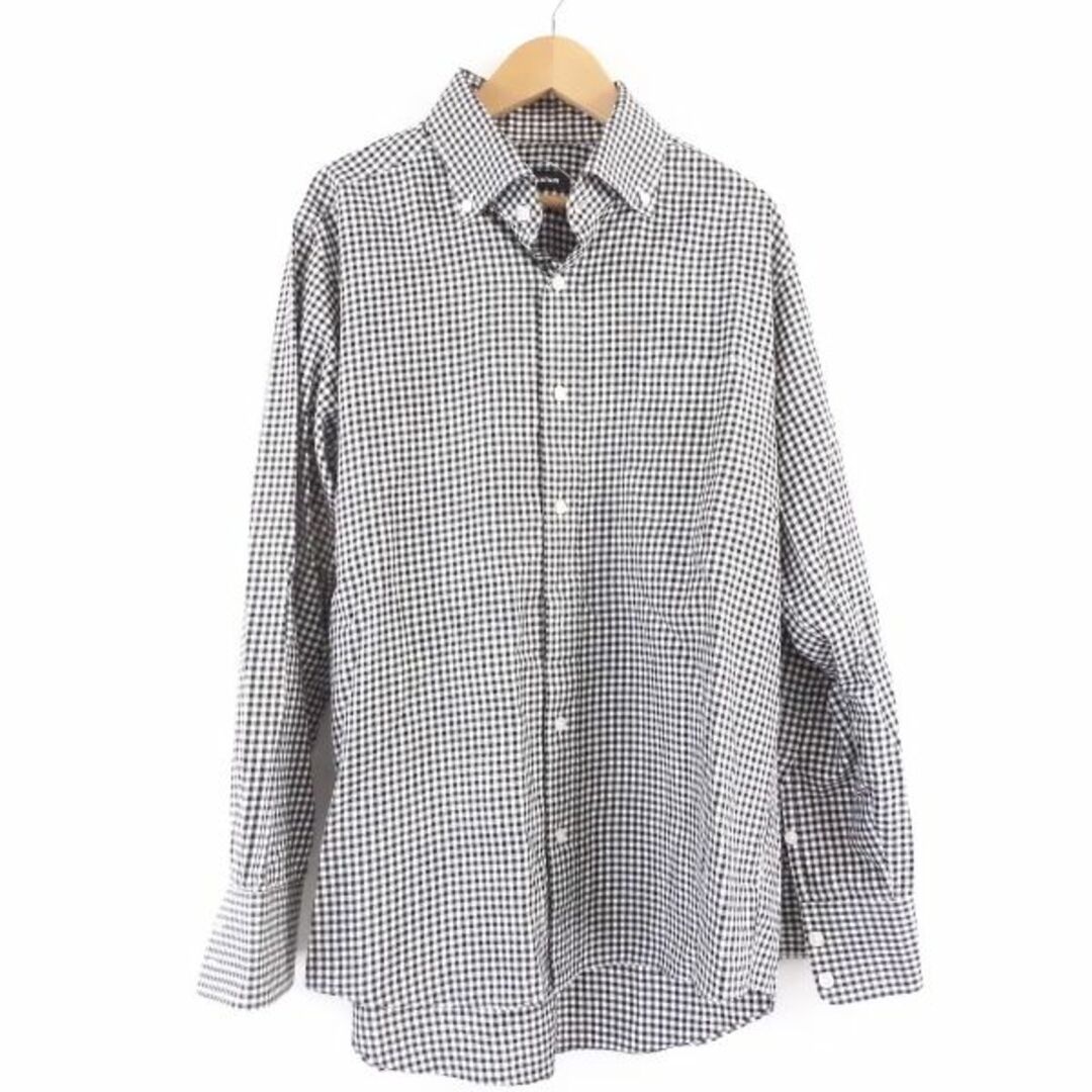 美品 Aquascutum アクアスキュータム 長袖シャツ 1点 ブラック コットン100% ギンガムチェック メンズ AY3811A67 |  フリマアプリ ラクマ