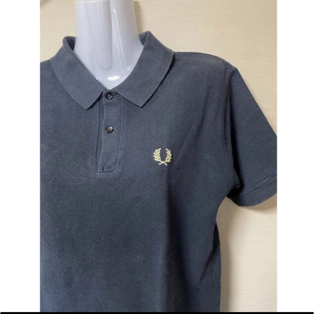 FRED PERRY(フレッドペリー)のFRED PERRY ポロシャツ メンズ　80年代　ブラック　英国製　38 古着 メンズのトップス(ポロシャツ)の商品写真