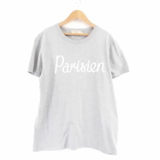 メゾンキツネ(MAISON KITSUNE')の美品 MAISON KITSUNE メゾンキツネ パリジャン 半袖Tシャツ 1点 グレー S コットン100% メンズ AY3829A67 (Tシャツ/カットソー(半袖/袖なし))