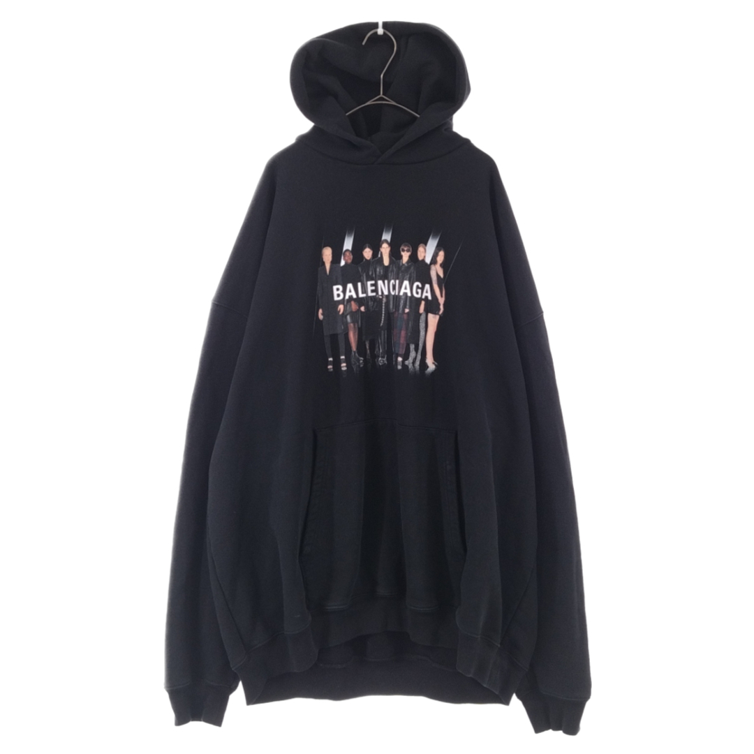 BALENCIAGA バレンシアガ 20AW REAL BALENCIAGA フォトプリントプルオーバーパーカー 620973 TIVA2 ブラック | フリマアプリ ラクマ