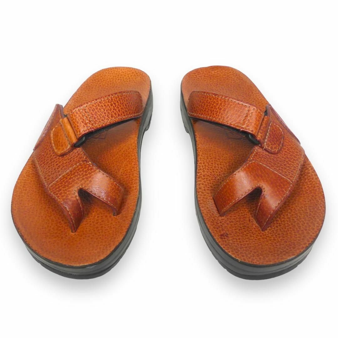 Teva(テバ)のアメリカ製 サンダル 27 本革 茶 レザー メンズ スリッパ HH9055 メンズの靴/シューズ(サンダル)の商品写真