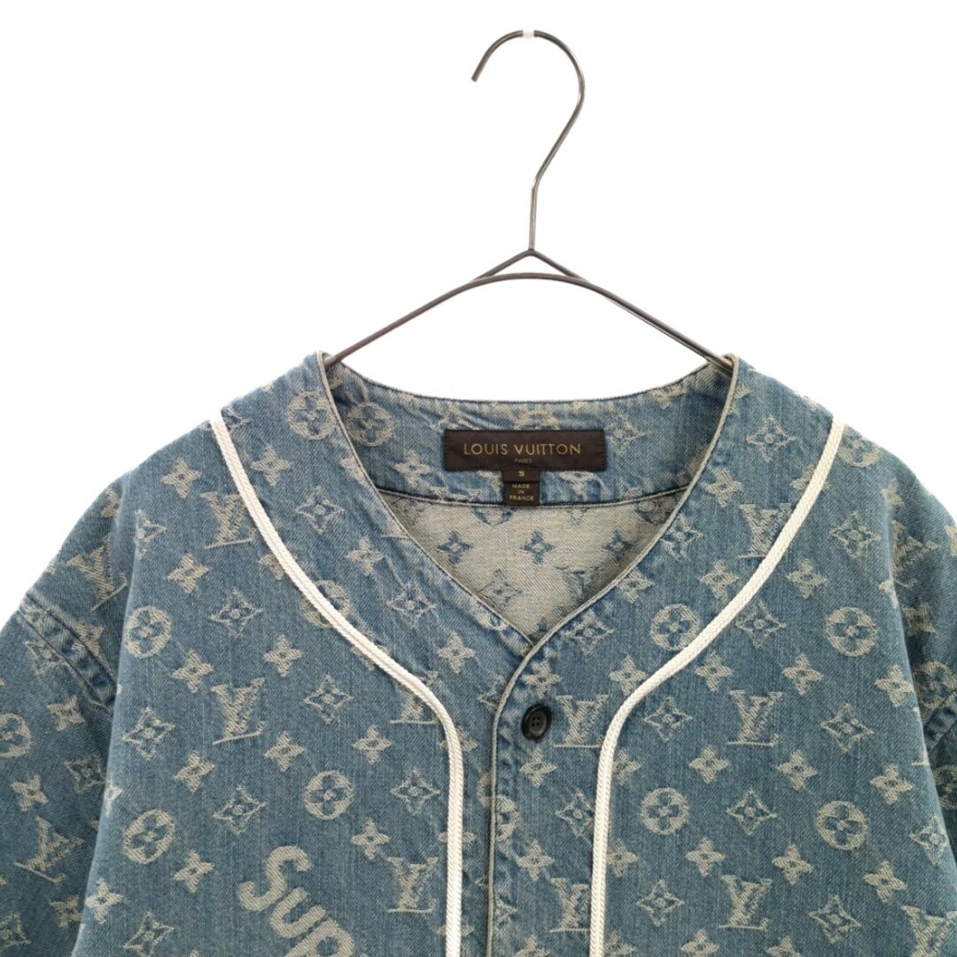 Supreme 2017 Cruise Supreme Louis Vuitton Jacquard Denim Baseball Jersey