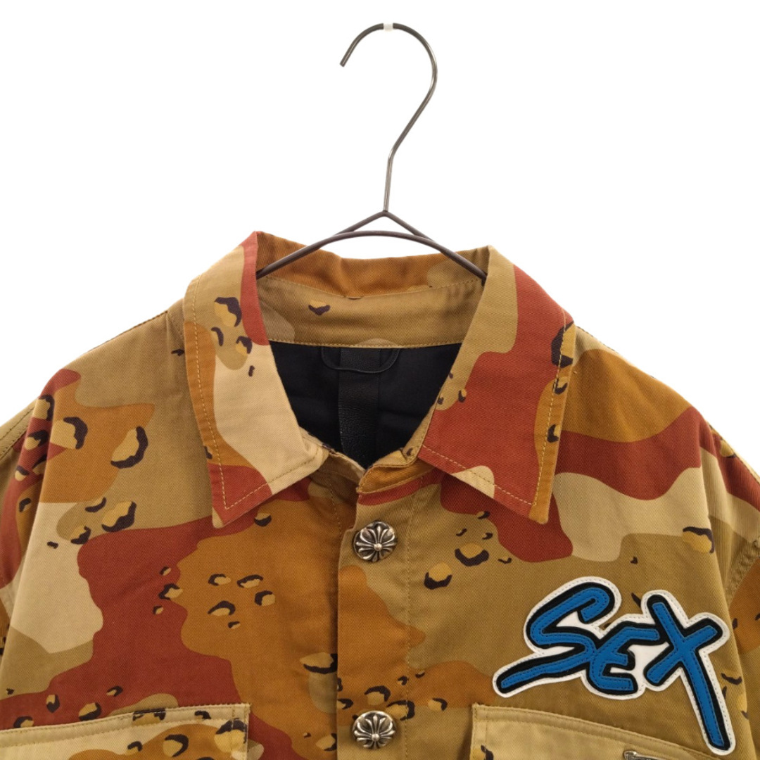 クロムハーツ Matty Boy Sex Records Short sleeve shirt Camo クロスボールボタン迷彩カモ半袖シャツ  メンズ M