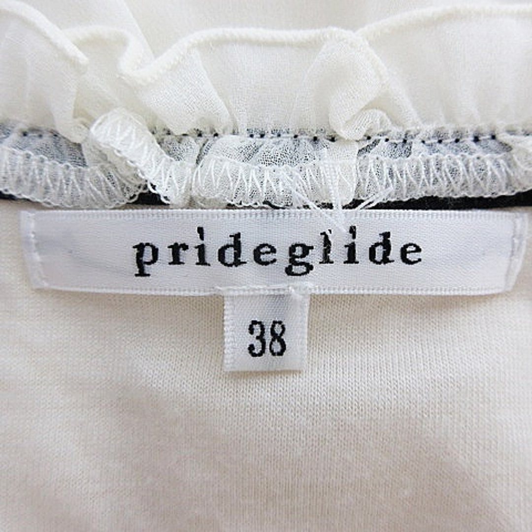 prideglide(プライドグライド)のプライドグライド ブラウス カットソー 半袖 ラウンドネック 38 アイボリー レディースのトップス(シャツ/ブラウス(半袖/袖なし))の商品写真