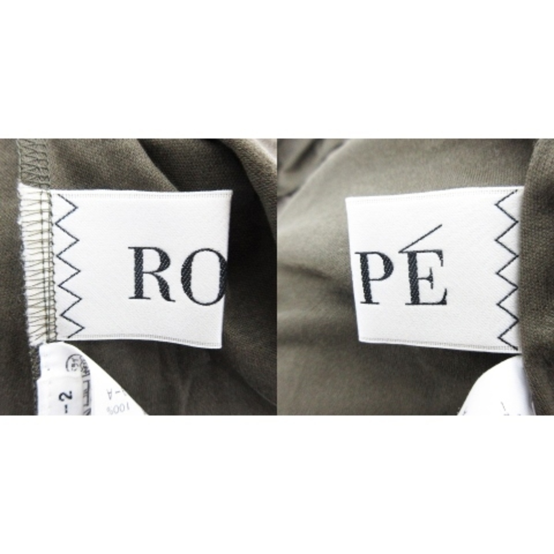 ROPE’(ロペ)のロペ ワンピース ロング ノースリーブ ドレープネック 無地 EX-2 カーキ レディースのワンピース(ロングワンピース/マキシワンピース)の商品写真