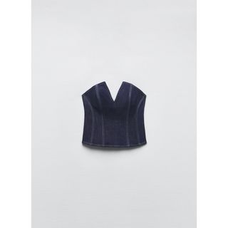 ザラ(ZARA)のZARA デニムコルセットトップス※探してます！！(ベアトップ/チューブトップ)