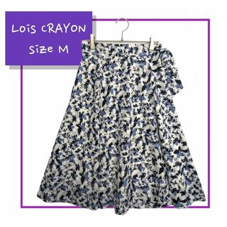 ロイスクレヨン(Lois CRAYON)の【美品】 ロイスクレヨンLois CRAYON 総柄 ラップ スカート ミモレ丈(ロングスカート)