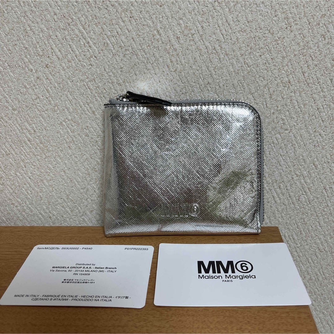 最終値下げ　新品　MM6 シルバー　財布ファッション小物