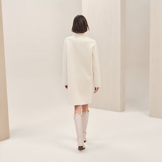 【新品未使用】エルメス 2023秋冬 カシミヤコート 白 34 【新品未使用】エルメス 2023秋冬 カシミヤコート 白 34