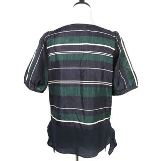 Sunauna【M】トップス 半袖シャツ ブラウス イエロー ストライプ