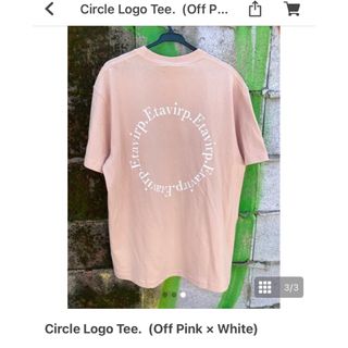 1LDK SELECT - Etavirp Circle Logo Tee. Off Pink Whiteの通販 by