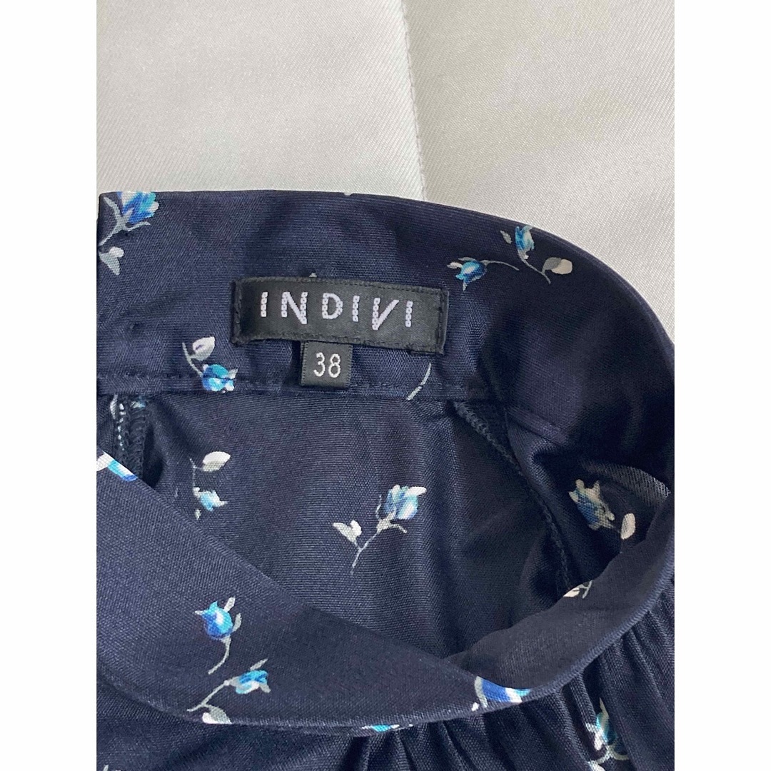 INDIVI(インディヴィ)のドナルド様　専用　インディビ ワンピース　ネイビー レディースのワンピース(ロングワンピース/マキシワンピース)の商品写真