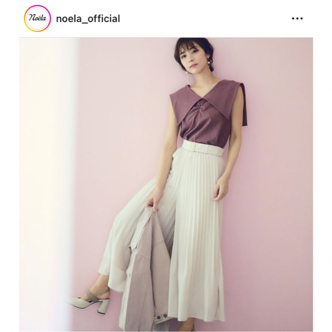 Noela(ノエラ)のノエラ　シフォンプリーツパンツ レディースのパンツ(カジュアルパンツ)の商品写真