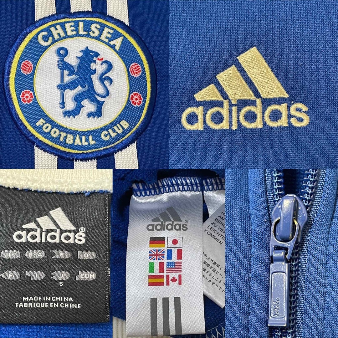 00s】adidasトラックジャケットサッカー古着ビンテージ刺繍チェルシーFC