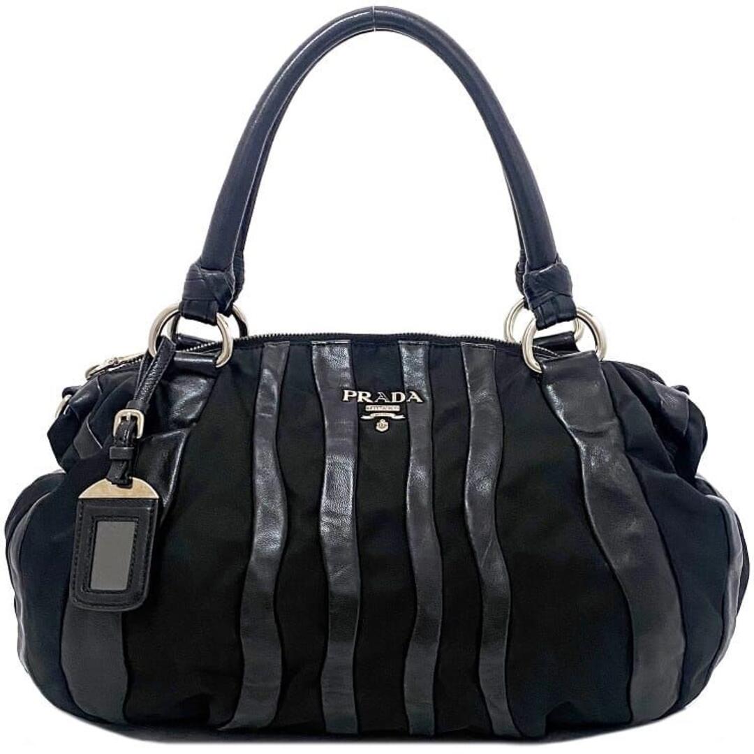 PRADA - プラダ トートバッグ ブラック シルバー 美品 中古の通販 by ...