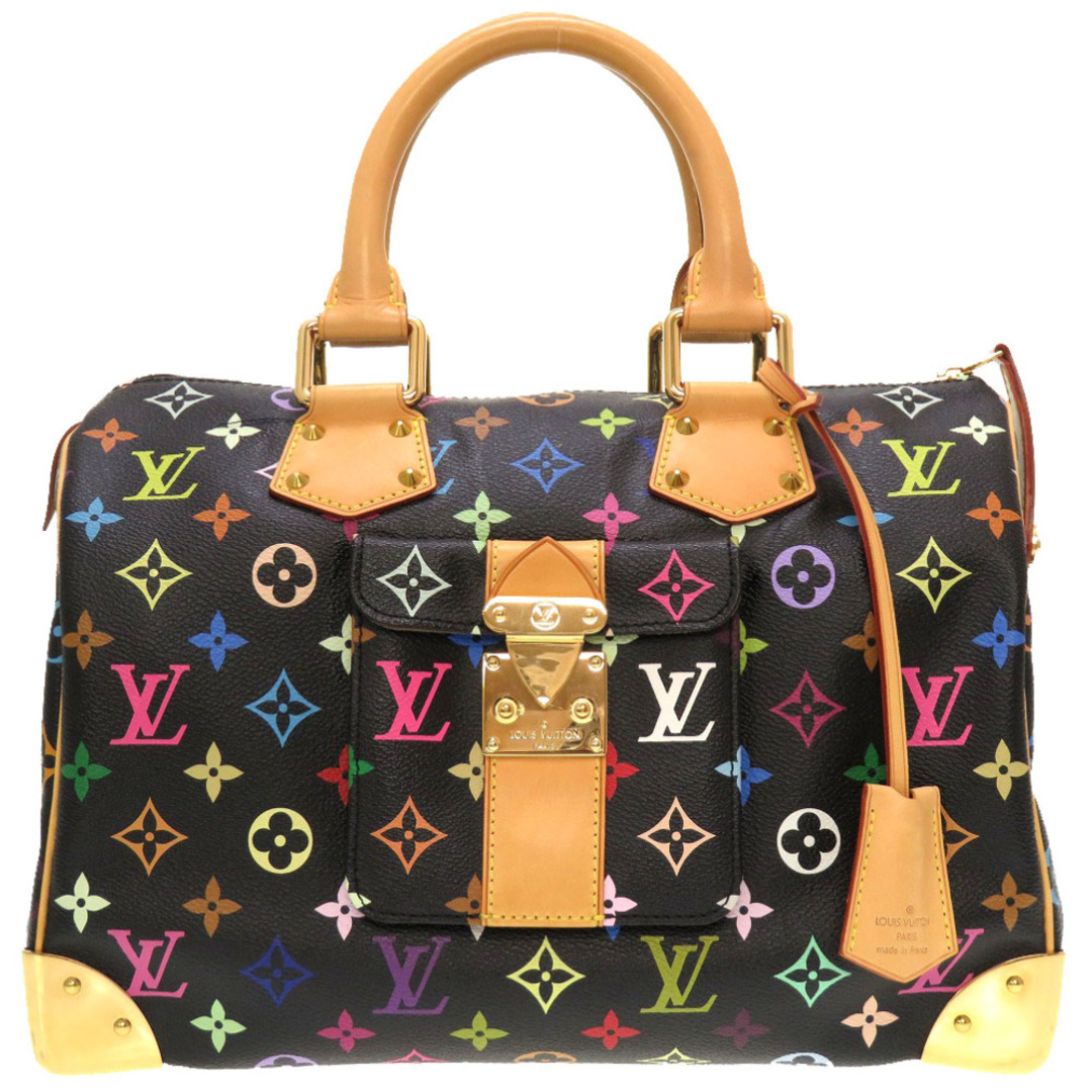 LOUIS VUITTON(ルイヴィトン)の美品 ルイ ヴィトン モノグラム マルチカラー スピーディ30  ノワール M92642 ハンドバッグ バッグ 黒  LV 0119 【中古】 LOUIS VUITTON レディースのバッグ(ハンドバッグ)の商品写真