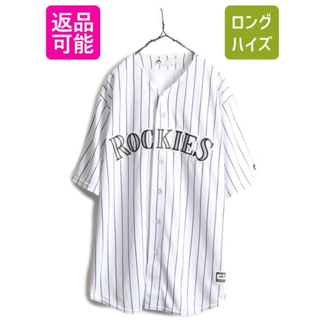 MLB Majestic ロッキース ベースボールシャツ 2XL ユニフォーム