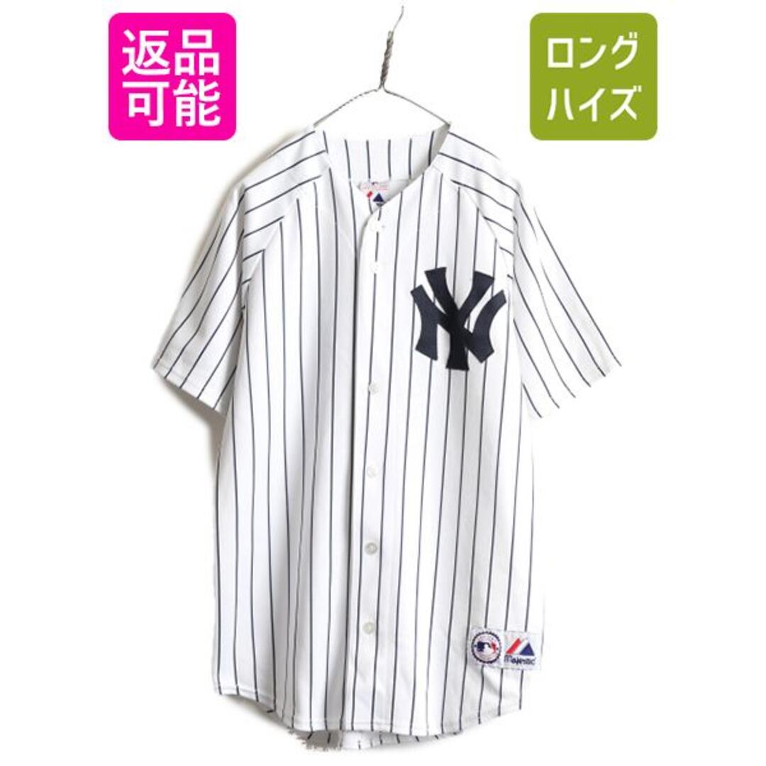 松井秀喜 MLB Majestic ヤンキース ベースボールシャツ M 大リーグ