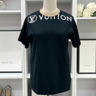 ルイヴィトン(LOUIS VUITTON)の6434 ヴィトン ロゴ コットン Tシャツ ブラック(Tシャツ(半袖/袖なし))