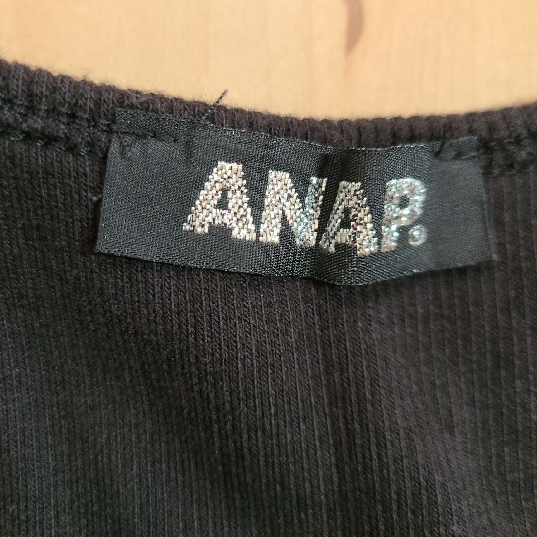 ANAP(アナップ)のししし、シンプルなブラックデザインがカワちぃ！サイズフリー　ANAPで レディースのトップス(タンクトップ)の商品写真
