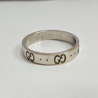 グッチ(Gucci)のグッチ アイコンリング 18号表記  K18 WG  GUCCI 750(リング(指輪))