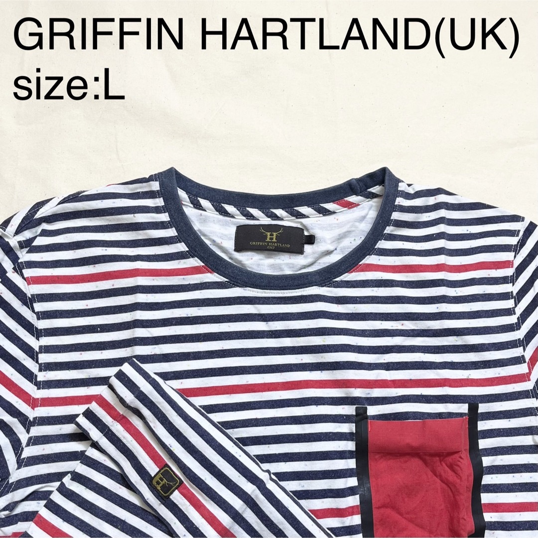 GRIFFIN(グリフィン)のGRIFFIN HARTLAND(UK)ビンテージボーダーTシャツ メンズのトップス(Tシャツ/カットソー(半袖/袖なし))の商品写真