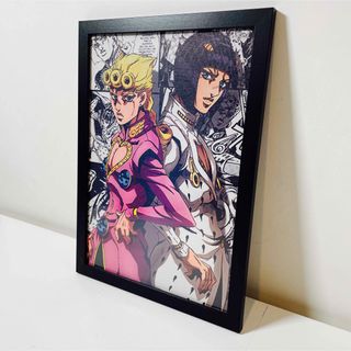 【額付きポスター】JOJO ジョジョの奇妙な冒険 ジョルノ ブチャラティ(新品)(ポスター)