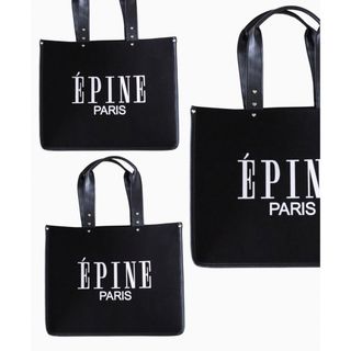 エピヌ(épine)のエピヌ  piping heart studs bag  ブラック　新品(トートバッグ)