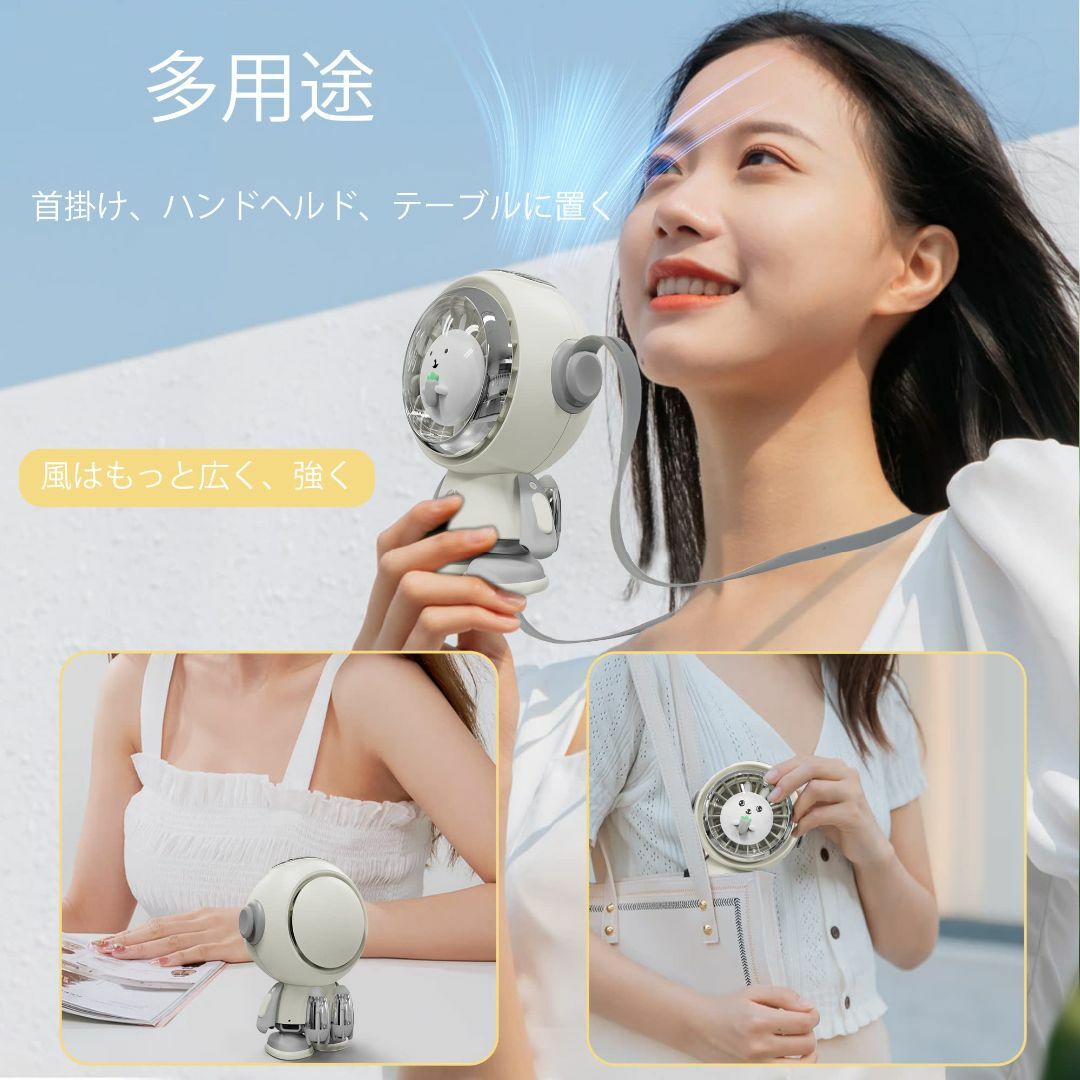 【色: Yellow】2023可愛いミニーファンMIENOW携帯扇風機 ハンディ スマホ/家電/カメラの冷暖房/空調(その他)の商品写真