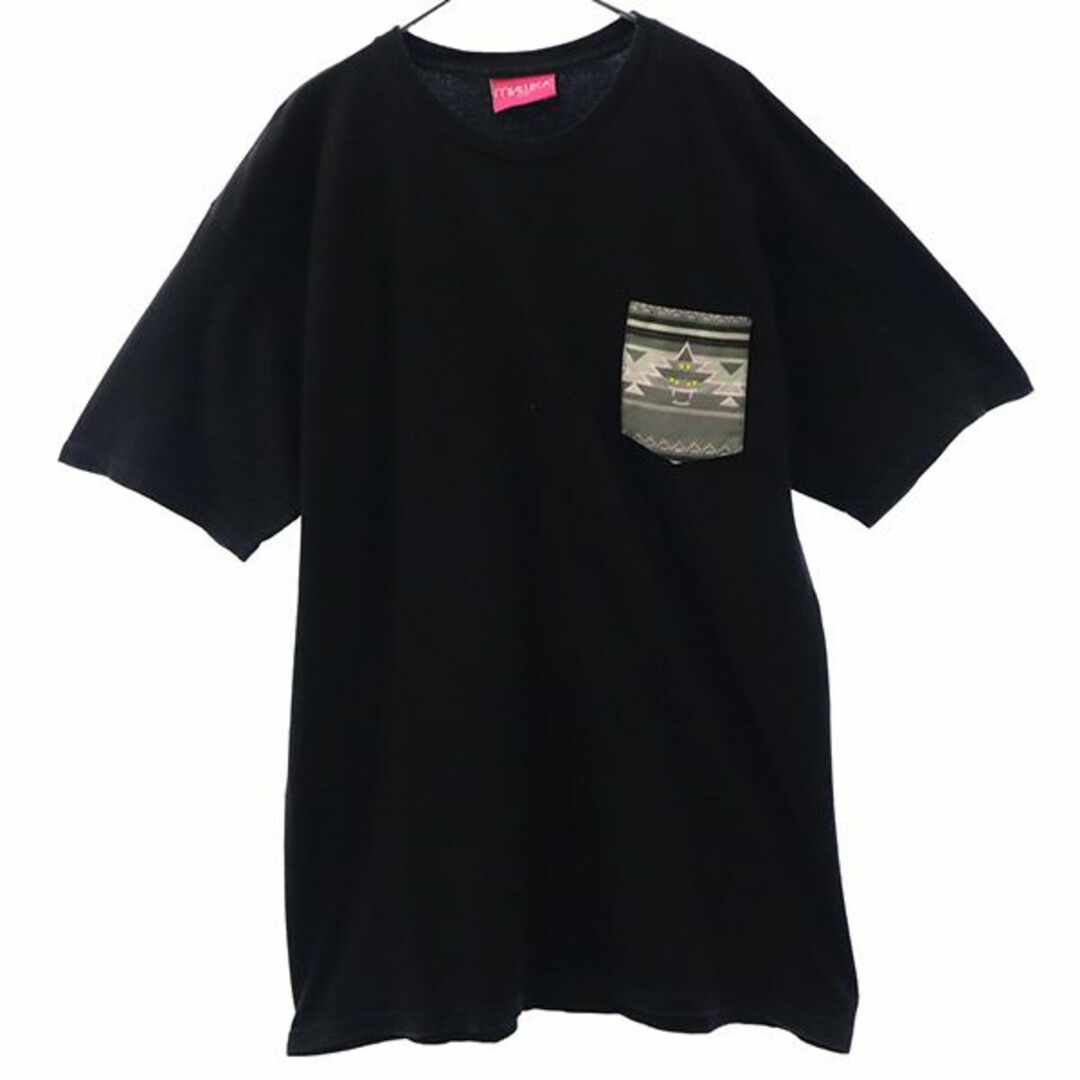 MISHKA(ミシカ)のミシカ 半袖 Tシャツ large ブラック MISHKA メンズ 【中古】  【230624】 メンズのトップス(Tシャツ/カットソー(半袖/袖なし))の商品写真