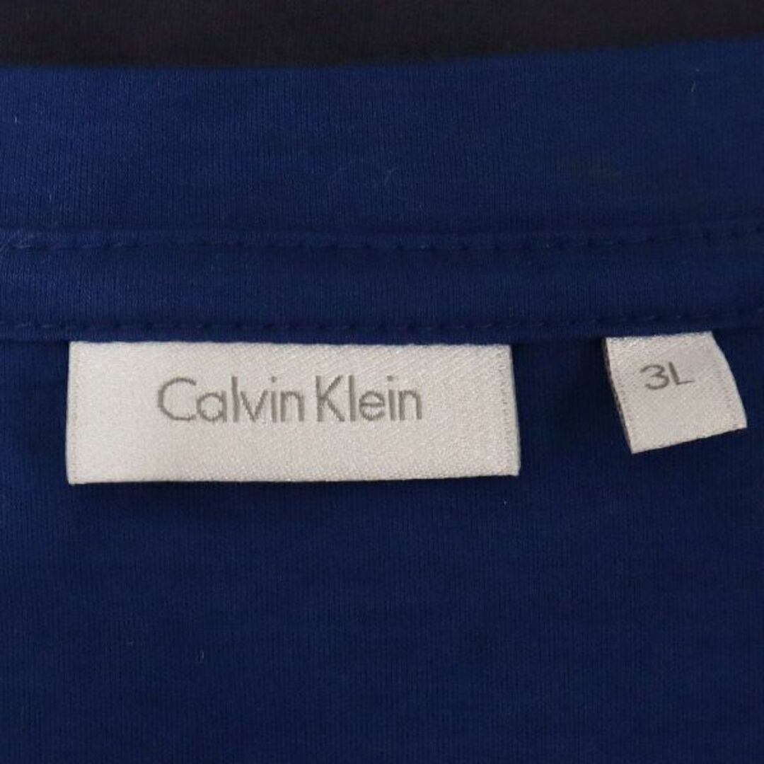 Calvin Klein(カルバンクライン)のカルバンクライン ビッグサイズ プリント 半袖 Tシャツ 3L ブルー系 Calvin Klein メンズ 【中古】  【230624】 メンズのトップス(Tシャツ/カットソー(半袖/袖なし))の商品写真