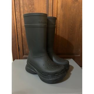 39 黒 balenciaga crocs バレンシアガ  クロックス　長靴