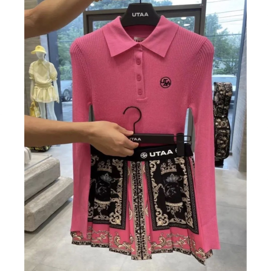 新品♡ゴルフウェア ゴージャズスカート インナー付♡ピンク Sの
