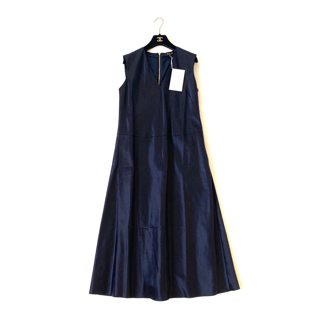 新品未使用 Drawer サテンVネックロングワンピース | angeloawards.com