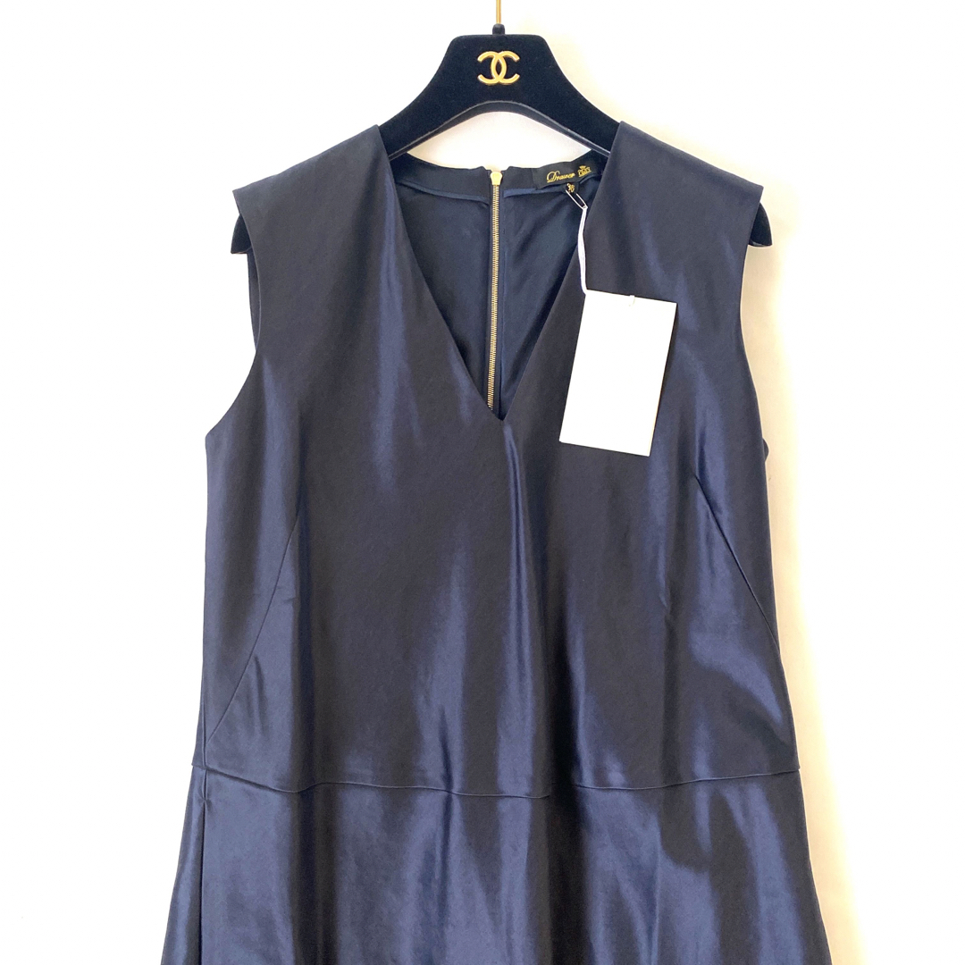 新品未使用 Drawer サテンVネックロングワンピース | angeloawards.com