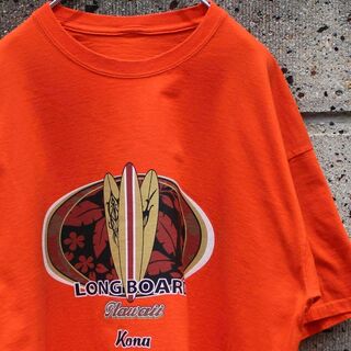 LONG BOARD Hawaii Kuna 観光地リゾート サーフ 古着TEE(Tシャツ/カットソー(半袖/袖なし))