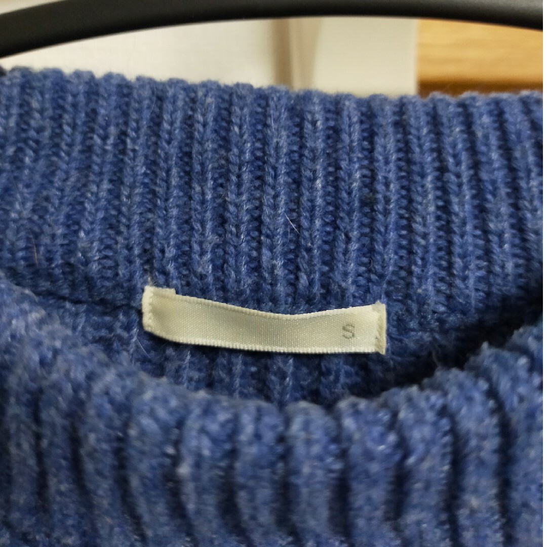GU(ジーユー)のGU セーター　メンズS　ブルー　中古 メンズのトップス(ニット/セーター)の商品写真