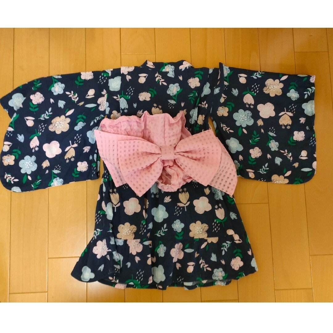 ampersand(アンパサンド)のAmpersandワンピース浴衣　120 キッズ/ベビー/マタニティのキッズ服女の子用(90cm~)(甚平/浴衣)の商品写真