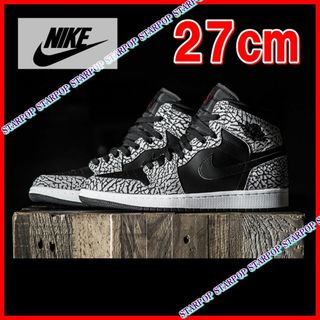 ナイキ(NIKE)のNIKE AIR JORDAN 1 RETRO HIGH ブラック セメント(スニーカー)