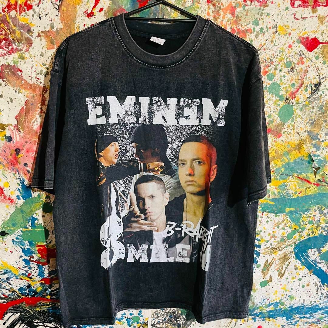 EMINEM Tシャツ 半袖 メンズ エミネム HIPHOP ケミカルウォッシュ