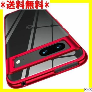 III Pixel7 ケース クリア TPU ピクセル7 ース レッド 709(モバイルケース/カバー)