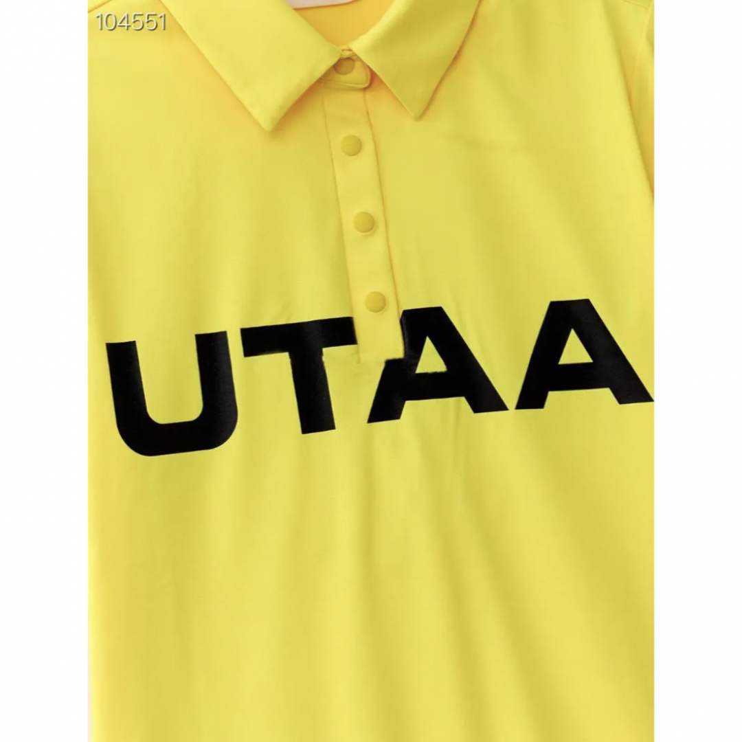 【新品】UTAA♡ゴルフウェア　トップス　ポロシャツ　半袖♡イエロー　黄色　S