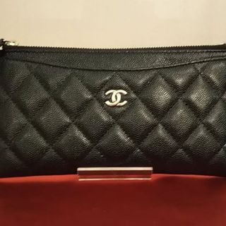 シャネル(CHANEL)のシャネル マトラッセ ゴールド金具 キャビアスキン ポーチ スリムウォレット(財布)