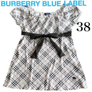 バーバリーブルーレーベル(BURBERRY BLUE LABEL)のバーバリーブルーレーベル　半袖トップス　カットソー　チェック　チュニック(カットソー(半袖/袖なし))